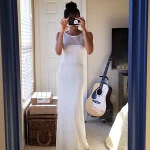 Herve Leger White Gown